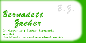 bernadett zacher business card